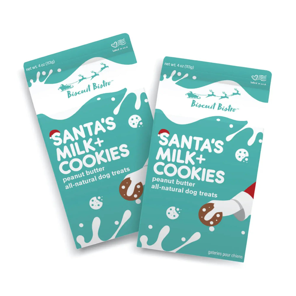 Santa's Milk + Cookies - Peanut Butter Dog Treats - 4 oz
