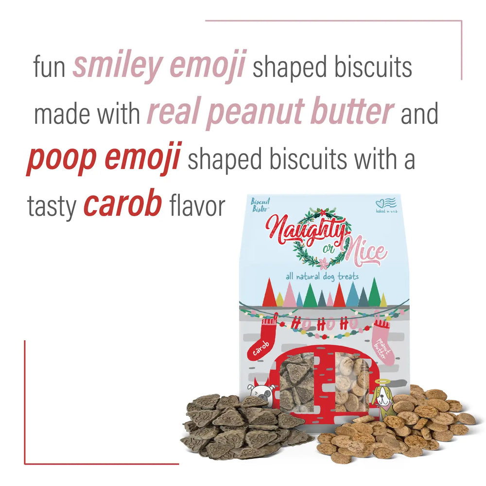Naughty or Nice - Carob & Peanut Butter Dog Treats - 7 oz