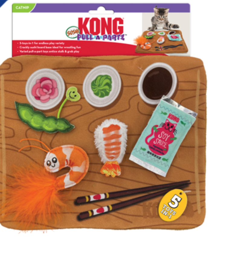 KONG® PULL-A-PARTZ™ SUSHI CAT TOY