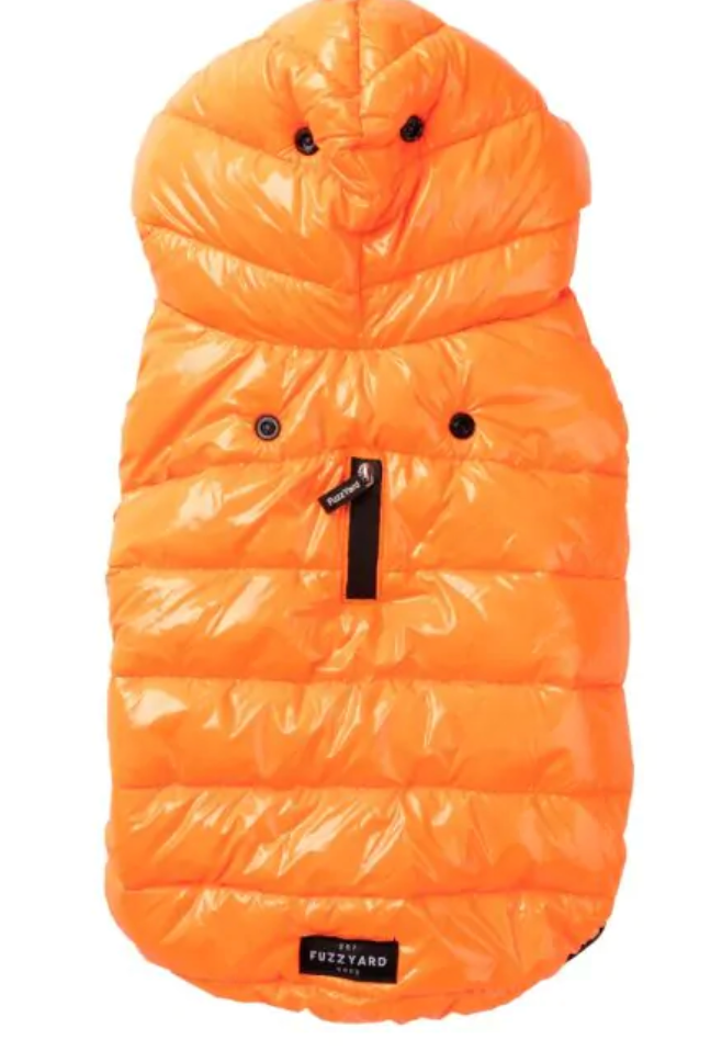 Aeon hoodie puffer jacket orange