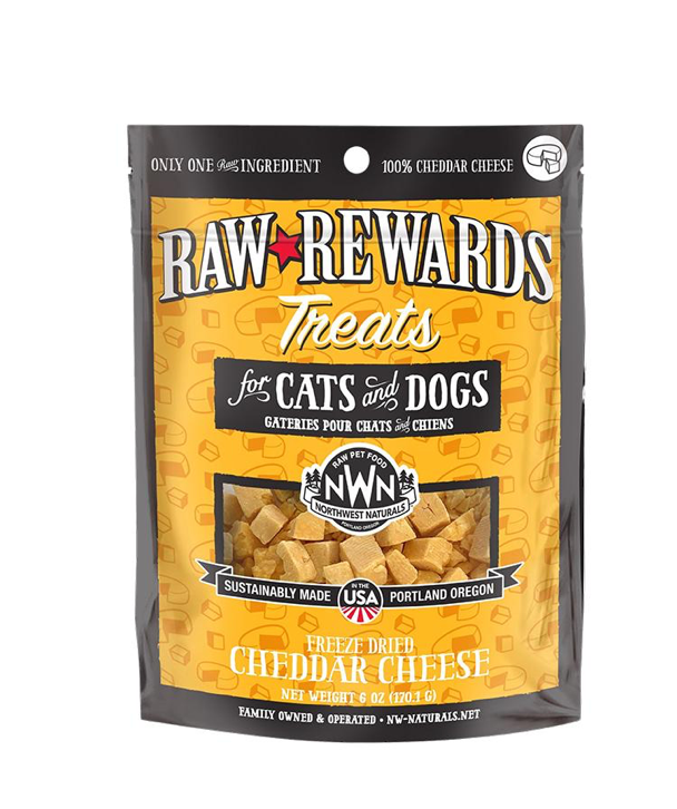 Northwest Naturals Raw Rewards Cheddar Cheese Freeze-Dried Dog & Cat Treats, 6-oz