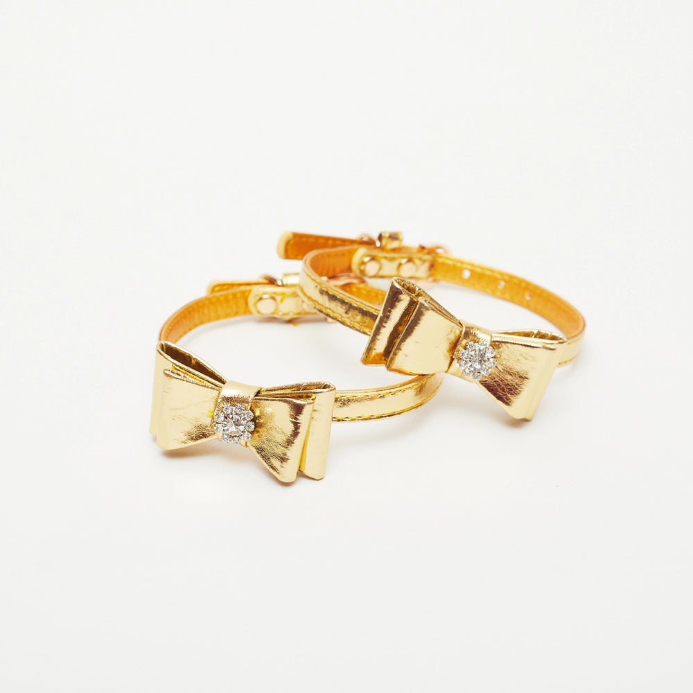 Gold Bow Collar