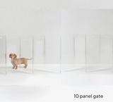 Clear Freestanding Pet Gate Zig Zag | Options