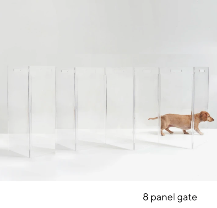 Clear Freestanding Pet Gate Zig Zag | Options