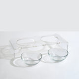 Clear Elevated Pet Feeder, Double Glass Bowls
